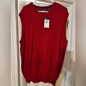 Brand NWT Chaps Men's Cotton V-Neck Sweater Vest
